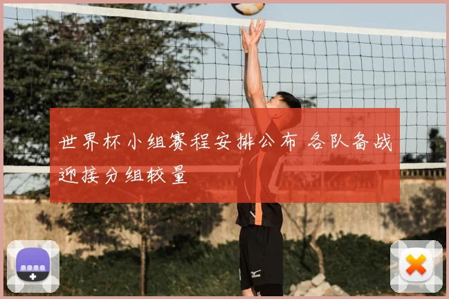 世界杯小组赛程安排公布 各队备战迎接分组较量